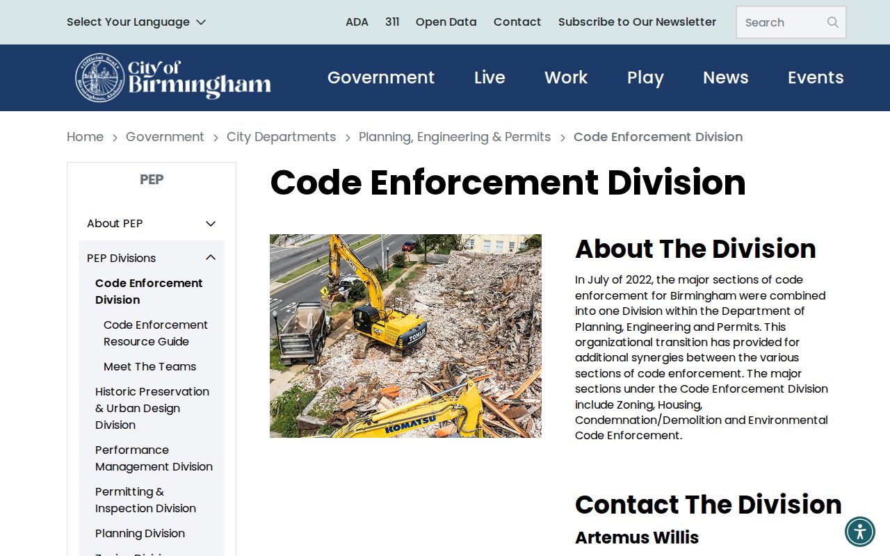 Birmingham neighbors code enforcement address records