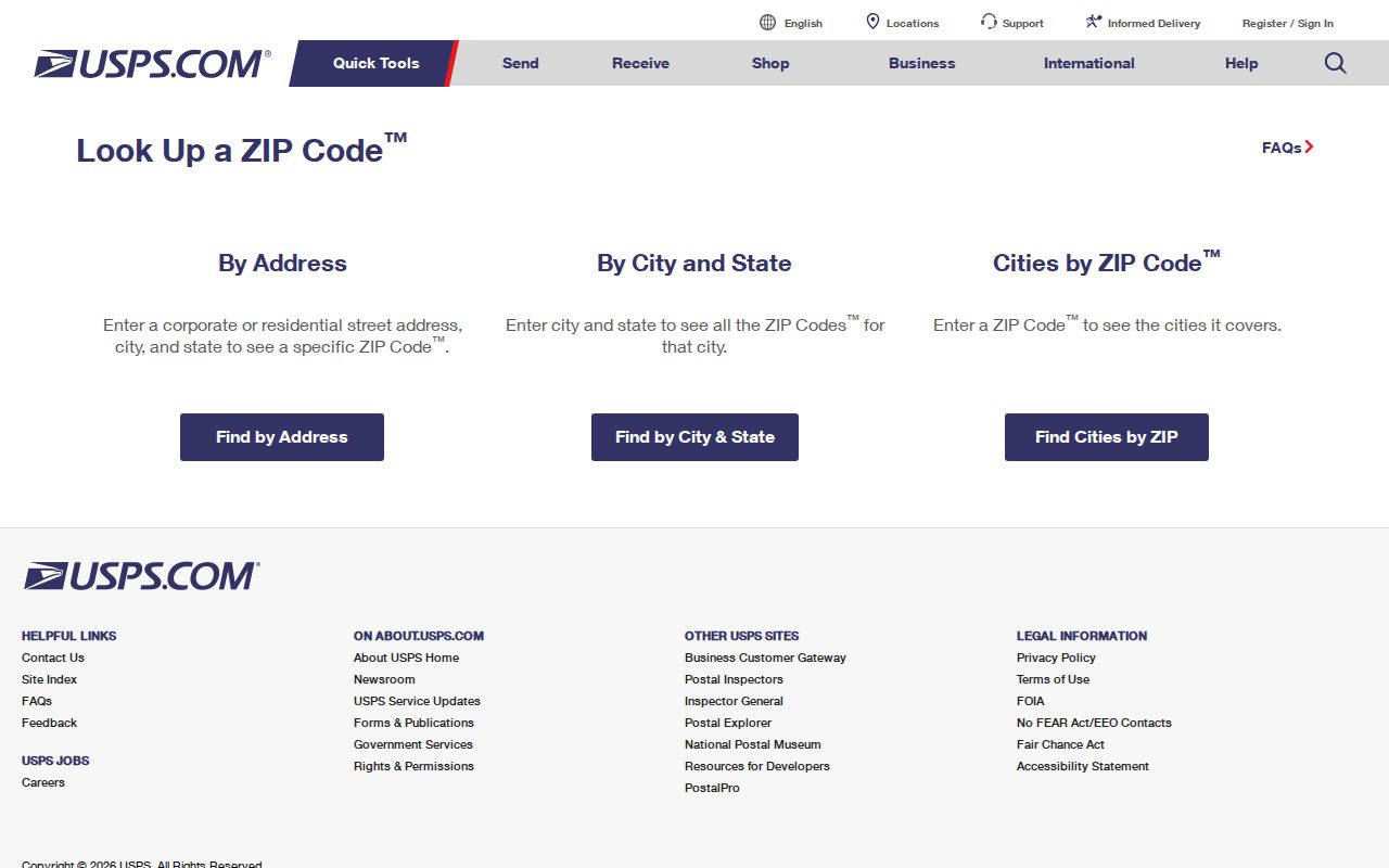 Birmingham ZIP code directory USPS address lookup